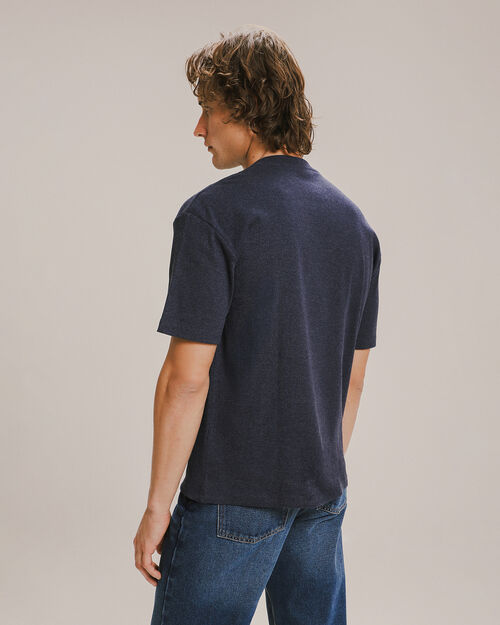 Playera Fit Relajado Azul